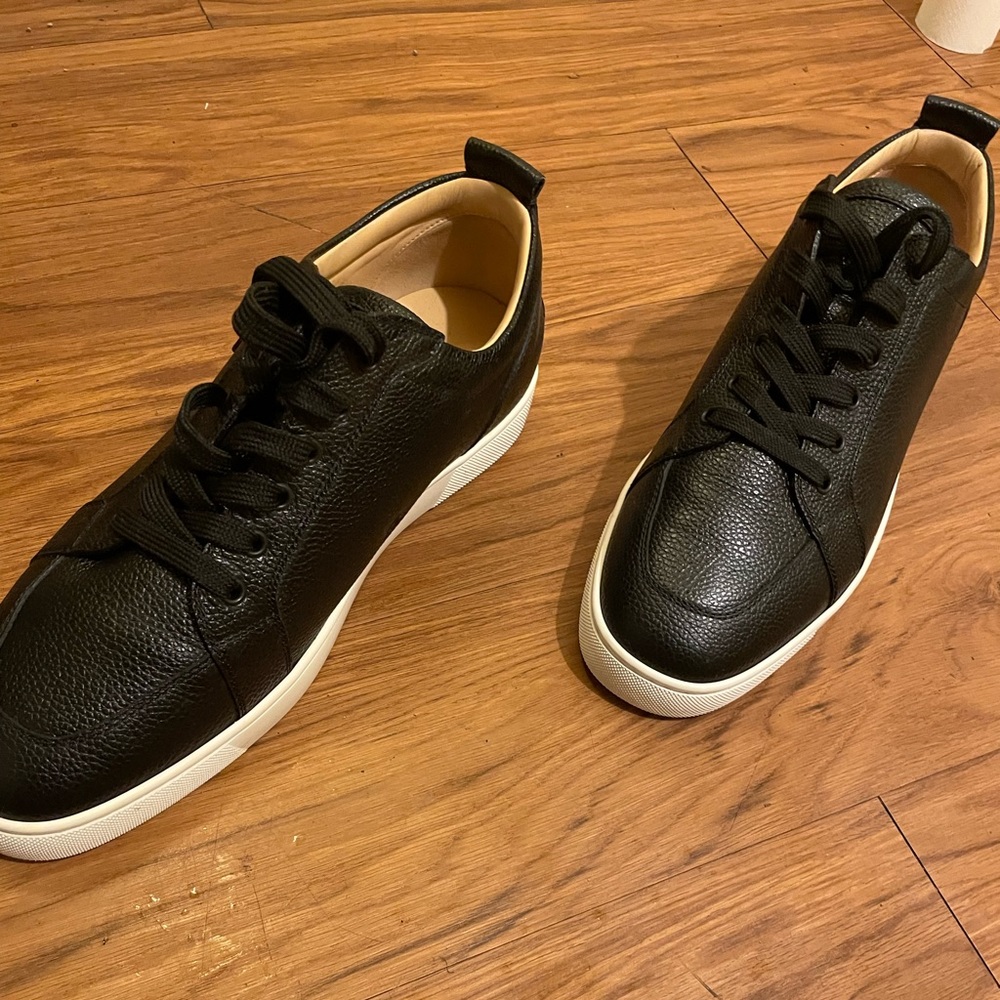 Christian Louboutin Rantulow Flat Calf Graine ( black ) Size 13 Worn Once